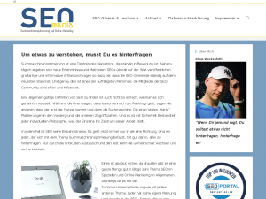 Screenshot des Blogs SEOmania … SEO und der ganze Rest