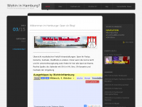 Screenshot des Blogs Wohin in Hamburg