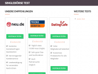 Screenshot des Blogs Singlebörse Test
