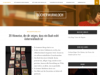 Screenshot des Blogs Bücherwurmloch