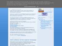 Screenshot des Blogs Online Geld verdienen Extra Nebenverdienst