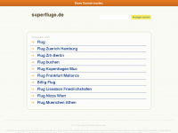 Screenshot des Blogs SUPERFLUGE.DE