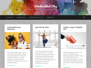 Screenshot des Blogs Werbeartikel-Blog