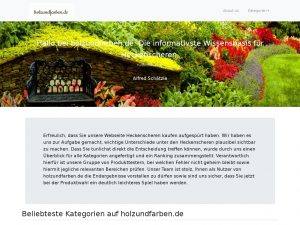 Screenshot des Blogs Holz & Farben