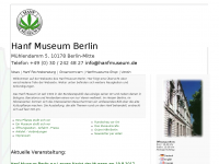 Screenshot des Blogs Hanf Museum Berlin