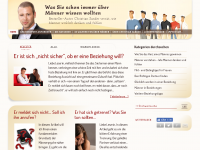 Screenshot des Blogs Dating- und Beziehungstipps speziell für Frauen. Was wollen Männer?