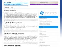 Screenshot des Blogs Bloggewinnspiele