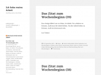 Screenshot des Blogs Ich liebe meine Arbeit