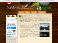 Screenshot des Blogs Unsere Kanadareise