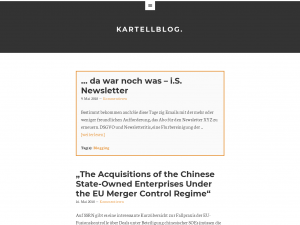 Screenshot des Blogs Kartellblog.