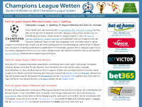 Screenshot des Blogs Champions League Wetten
