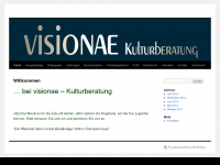 Screenshot des Blogs Visionae das Kunst und Kulturmagazin