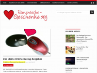 Screenshot des Blogs Romantische Geschenke