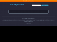 Screenshot des Blogs Vor 20 Jahren