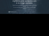 Screenshot des Blogs my life in reverse