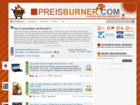 Screenshot des Blogs Preisburner.com – NUR DIE BESTEN ANGEBOTE