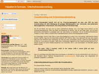 Screenshot des Blogs Valuation in Germany
