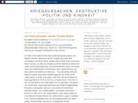 Screenshot des Blogs Kriegsursachen, destruktive Politik und Kindheit
