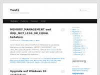 Screenshot des Blogs Tuutz – Your Favorite Tutorial Source