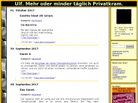 Screenshot des Blogs Ulf. Mehr oder minder täglich Privatkram.