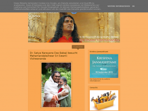 Screenshot des Blogs Stories über Swami Vishwananda