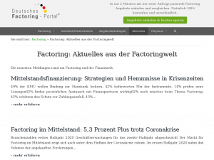 Screenshot des Blogs Factoring