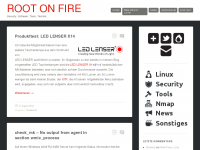 Screenshot des Blogs ROOT ON FIRE