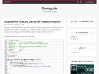 Screenshot des Blogs Duergy.de – Für immer Jung
