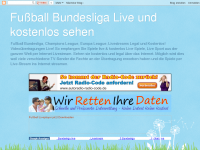 Screenshot des Blogs Fußball Live Player! Alle Speile Live sehen