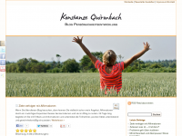 Screenshot des Blogs Konstanze Quirmbach, Persönlichkeitsentwicklung, Mut zum Leben – Blog