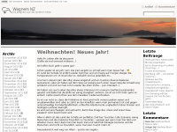 Screenshot des Blogs dei Wagners in Neuseeland