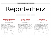 Screenshot des Blogs Reporterherz