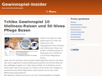Screenshot des Blogs Gewinnspielinsider