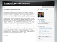 Screenshot des Blogs Prelaunch in Europa und weltweit