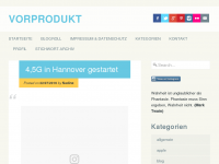 Screenshot des Blogs VORPRODUKT | Schritte zur rationellen Produktion