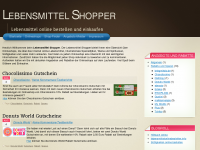 Screenshot des Blogs Lebensmittel Shopper