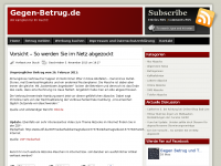 Screenshot des Blogs Gegen Betrug