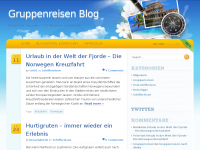Screenshot des Blogs Gruppenreisen Blog