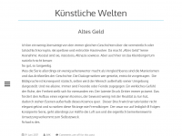 Screenshot des Blogs Küenstliche Welten