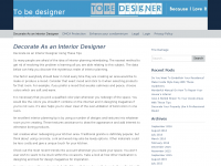Screenshot des Blogs To Be Designer