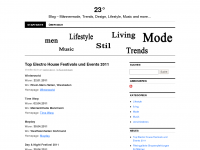 Screenshot des Blogs 23°