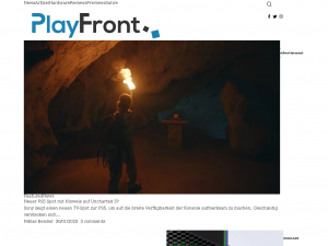 Screenshot des Blogs Playfront.de