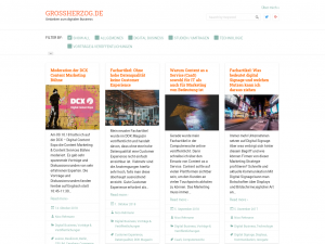 Screenshot des Blogs Content Management / Wein und mehr