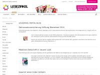Screenshot des Blogs Lesezirkel Portal Blog