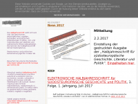 Screenshot des Blogs Halbjahresschrift