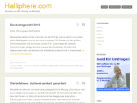 Screenshot des Blogs Halliphere.com