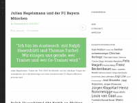Screenshot des Blogs Fussballer reden viel