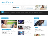 Screenshot des Blogs Alex Kempe – Weblog eines gestressten Familienvaters