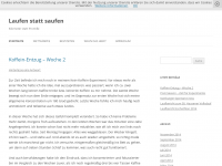 Screenshot des Blogs Laufen statt Saufen