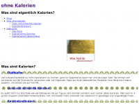 Screenshot des Blogs ohne Kalorien